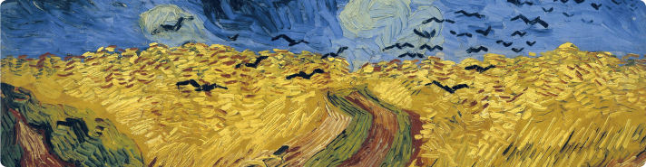 Vincent Van Gogh (1853-1890) Plantação de centeio com corvos, 1890, Van Gogh Mus