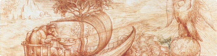 Leonardo da Vinci (1452-1519) - Alegoria do lobo e da águia, 1516, Royal Library