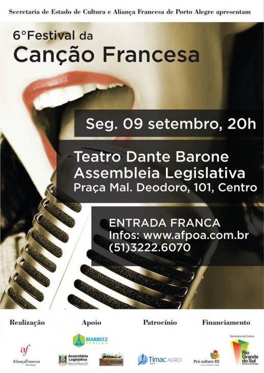 6º Festival da Canção Francesa em Porto Alegre 6º Festival da Canção Francesa em Porto Alegre