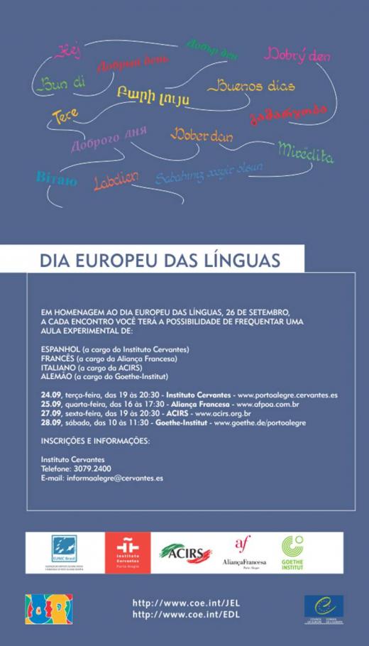 Escolas de POA celebram o Dia Europeu das Línguas com aulas gratuitas para a comunidade