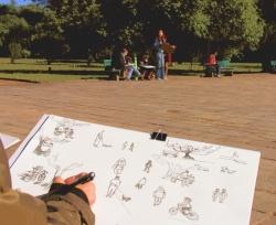 Desenhando no Parque com a Koralle Desenhando no Parque com a Koralle